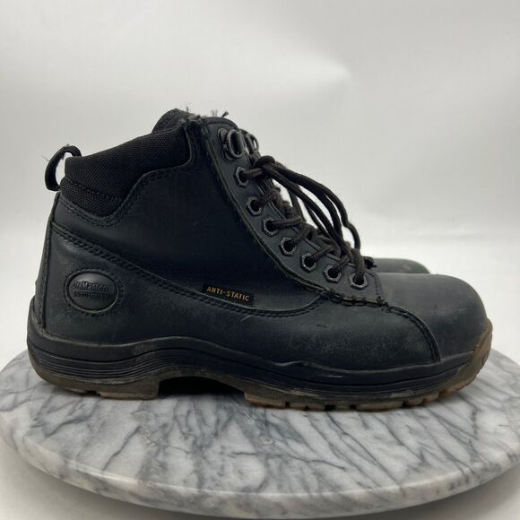 Dr Martens Men 8 Boots Black Industrial Steel Toe Safety Slip Resistant Work main image 16